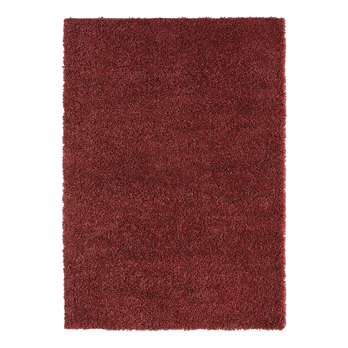 Hochflorteppich 160 x 230cm Rot/Weinrot | Rot