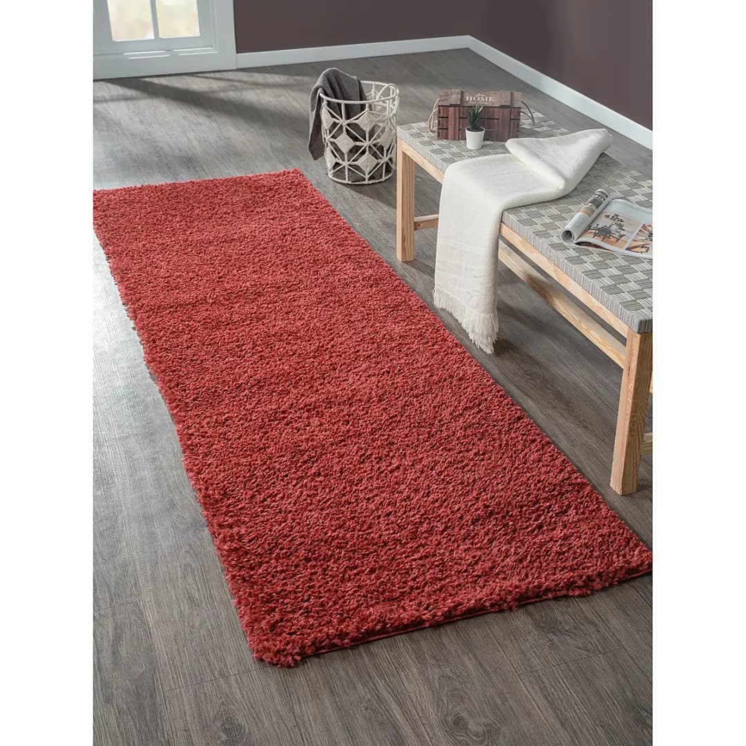 Hochflor Teppich | Rot
