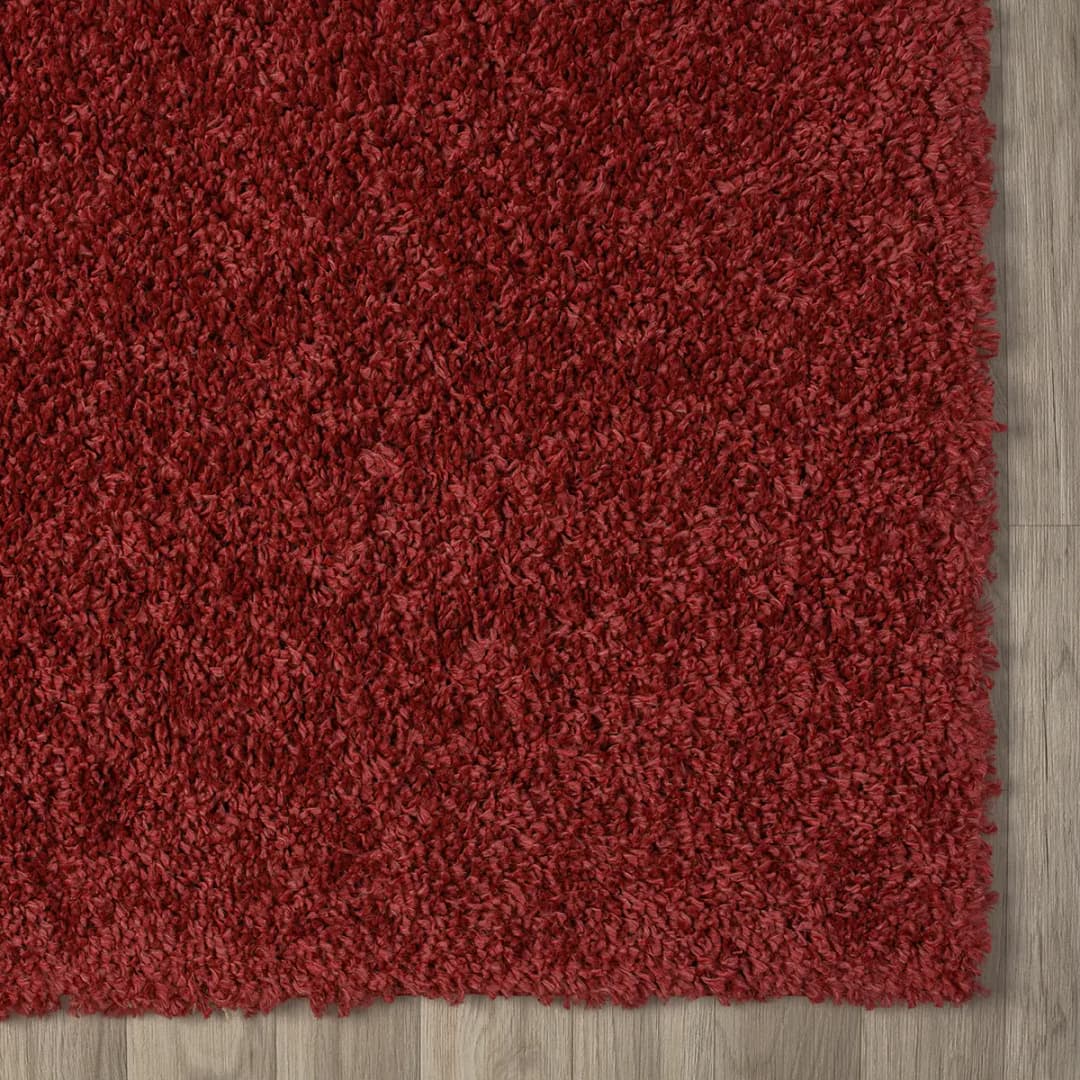 Hochflor Teppich | Rot