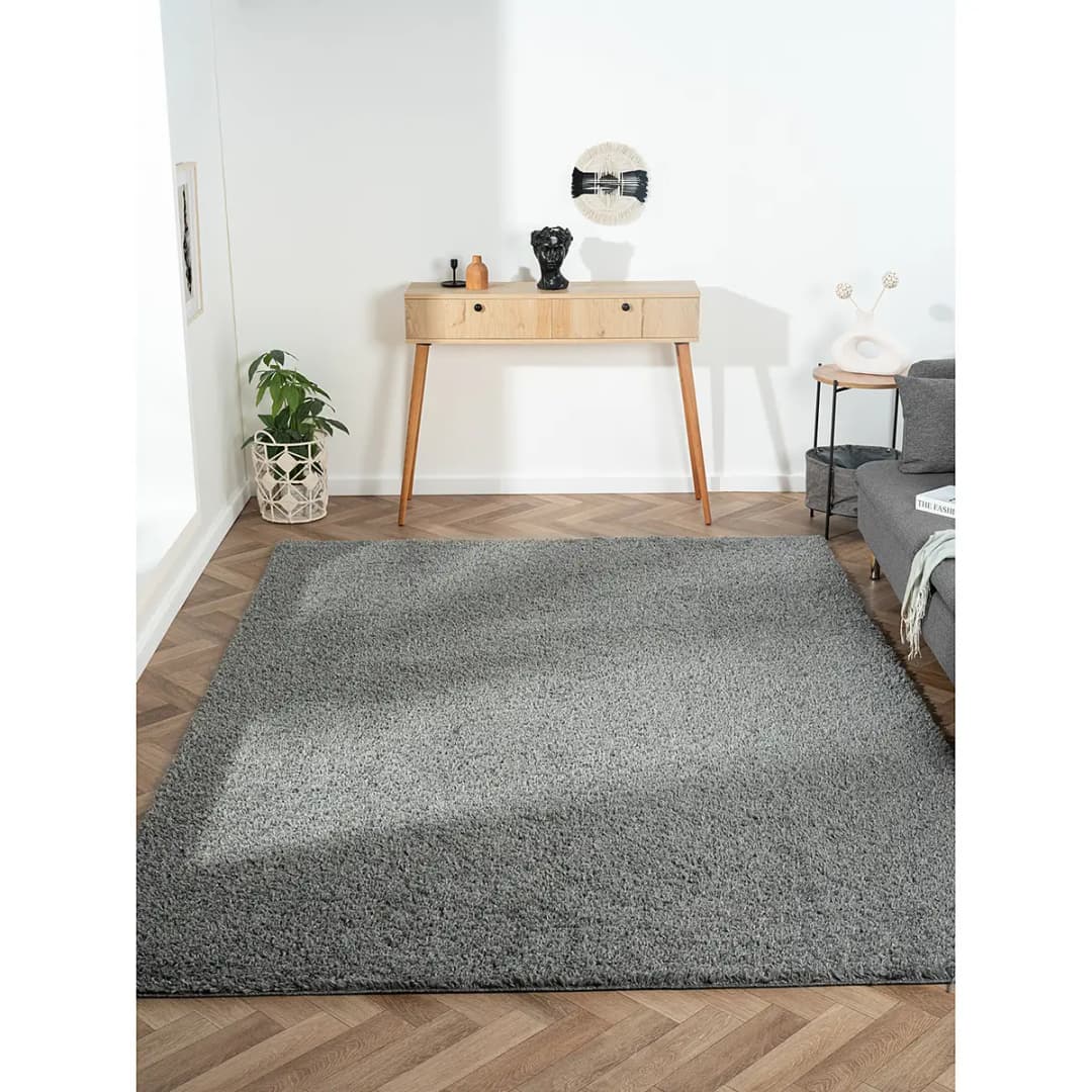 Hochflorteppich 200 x 290cm Grau | Grau