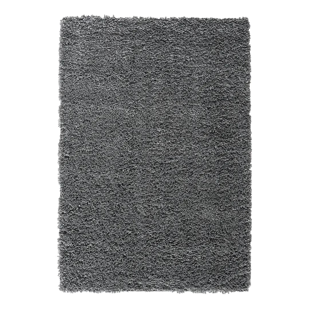 Hochflorteppich 100 x 150cm Grau | Grau