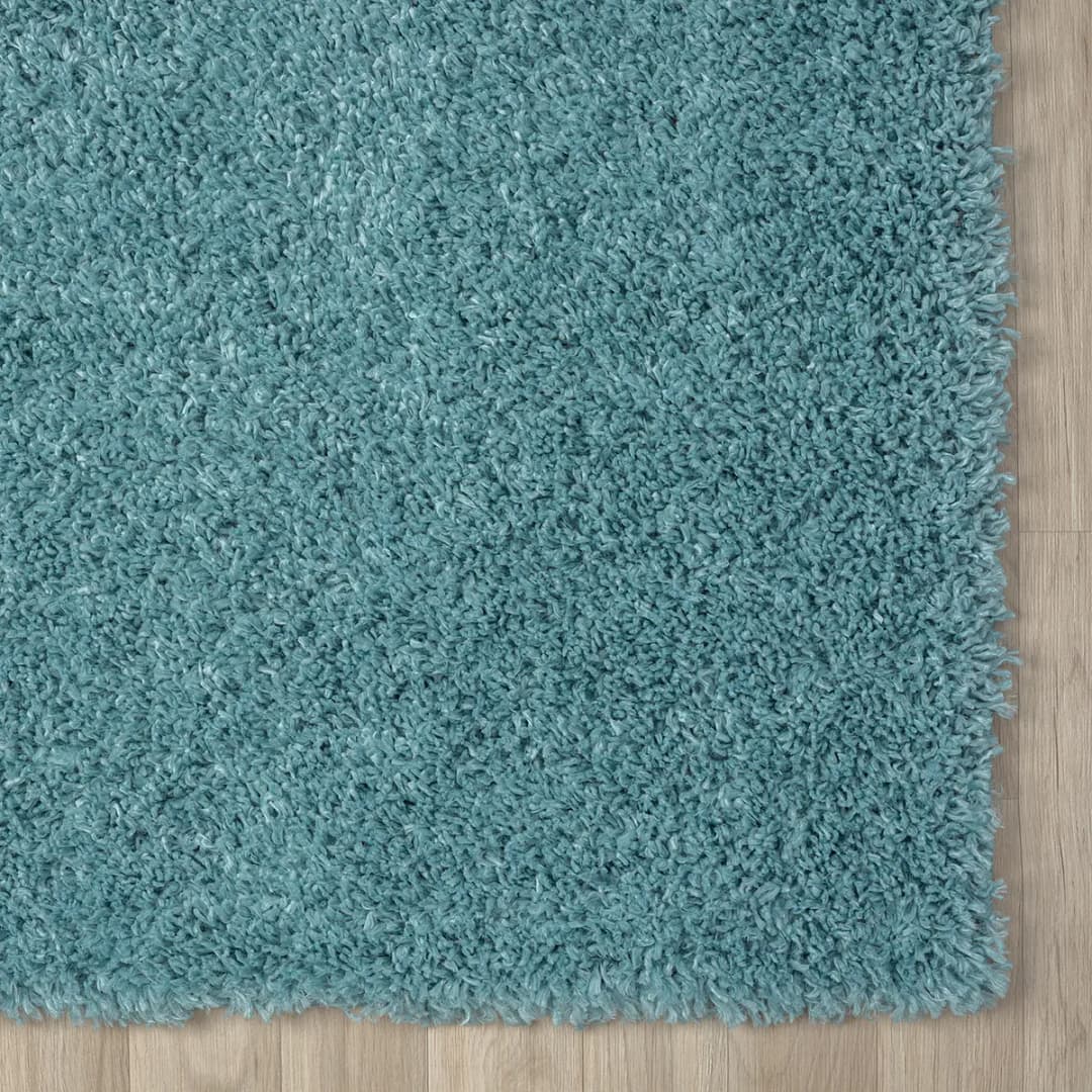 Hochflorteppich 160 x 230cm Blau/Hellblau | Blau