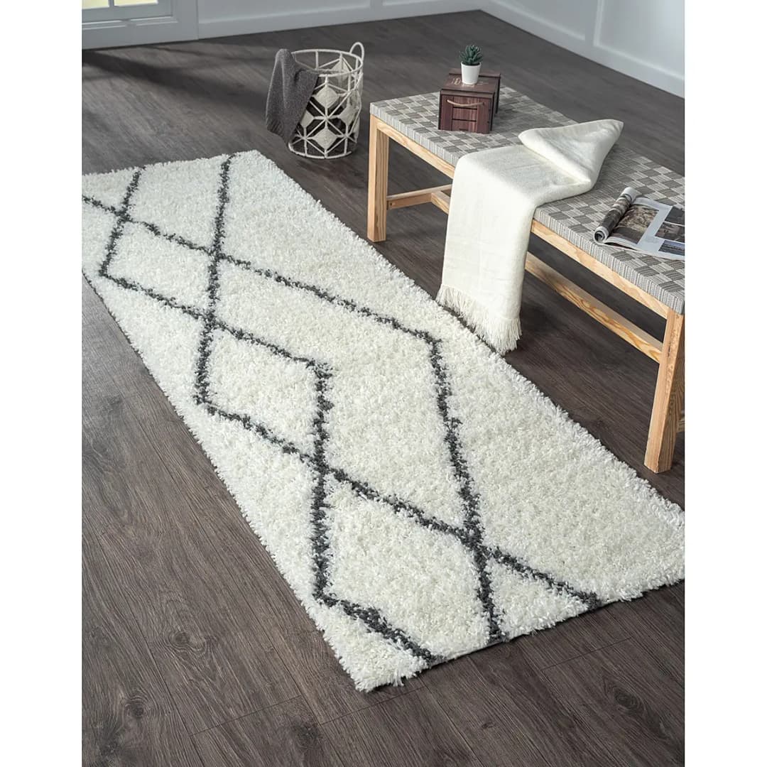 Hochflorteppich 80 x 300cm Beige | Beige
