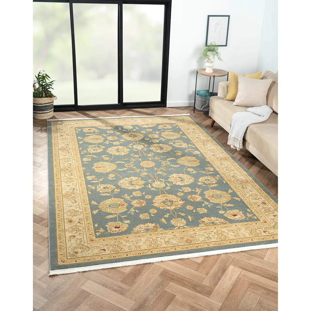 Kurzflorteppich Maryam V | Blau