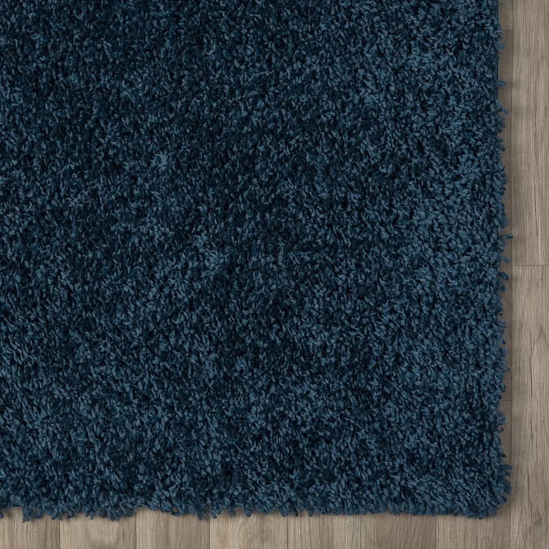 Hochflorteppich 120 x 180cm Blau/Dunkelblau | Blau