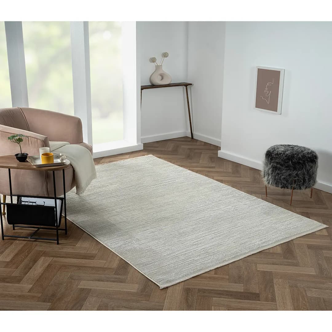Kurzflorteppich Beige 160 x 230cm Mischgewebe | Beige