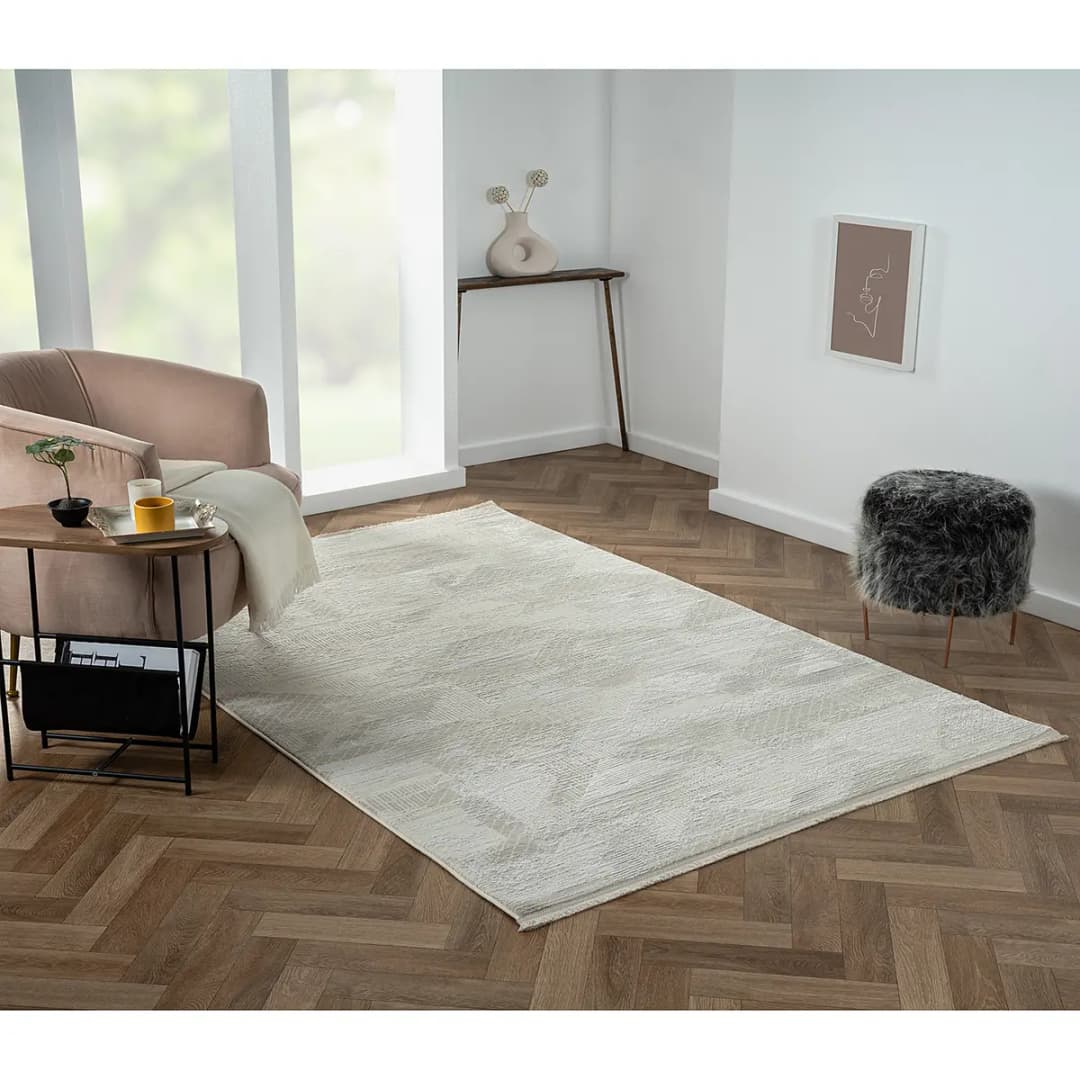 Kurzflorteppich Beige 160 x 230cm Mischgewebe | Beige