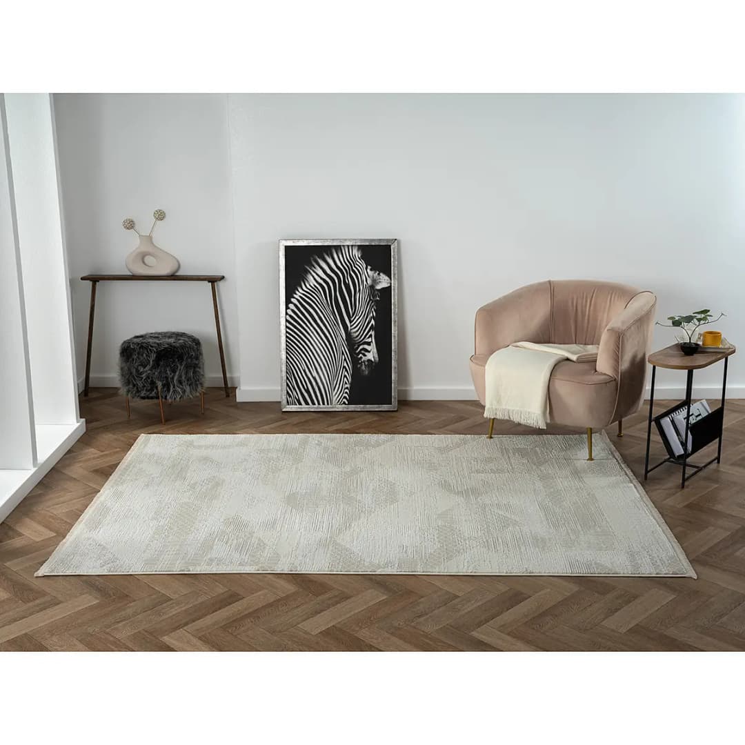 Kurzflorteppich Beige 160 x 230cm Mischgewebe | Beige