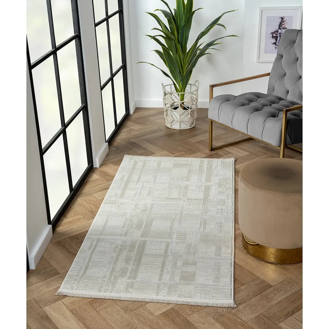 Kurzflorteppich Beige 80 x 150cm Mischgewebe | Beige