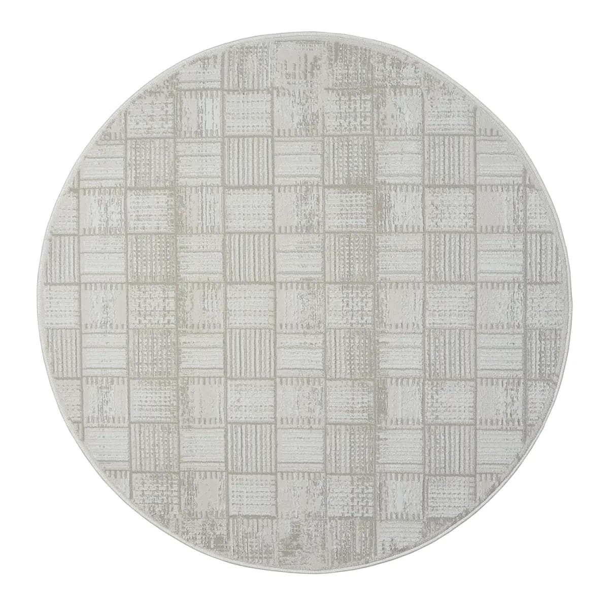 Kurzflorteppich Beige 120 x 120cm Mischgewebe | Beige