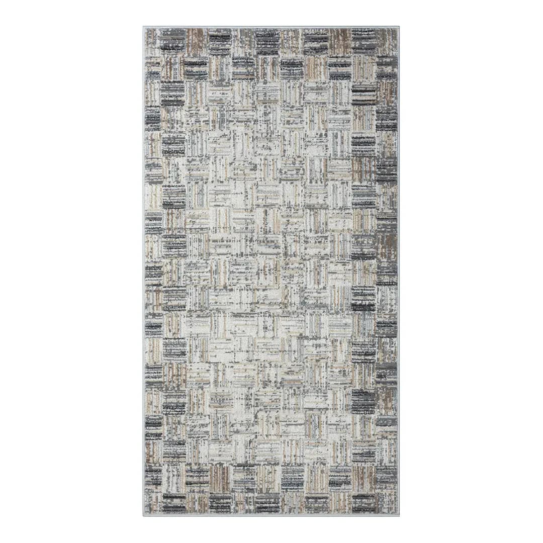 Kurzflorteppich Grau 80 x 150cm Mischgewebe | Grau