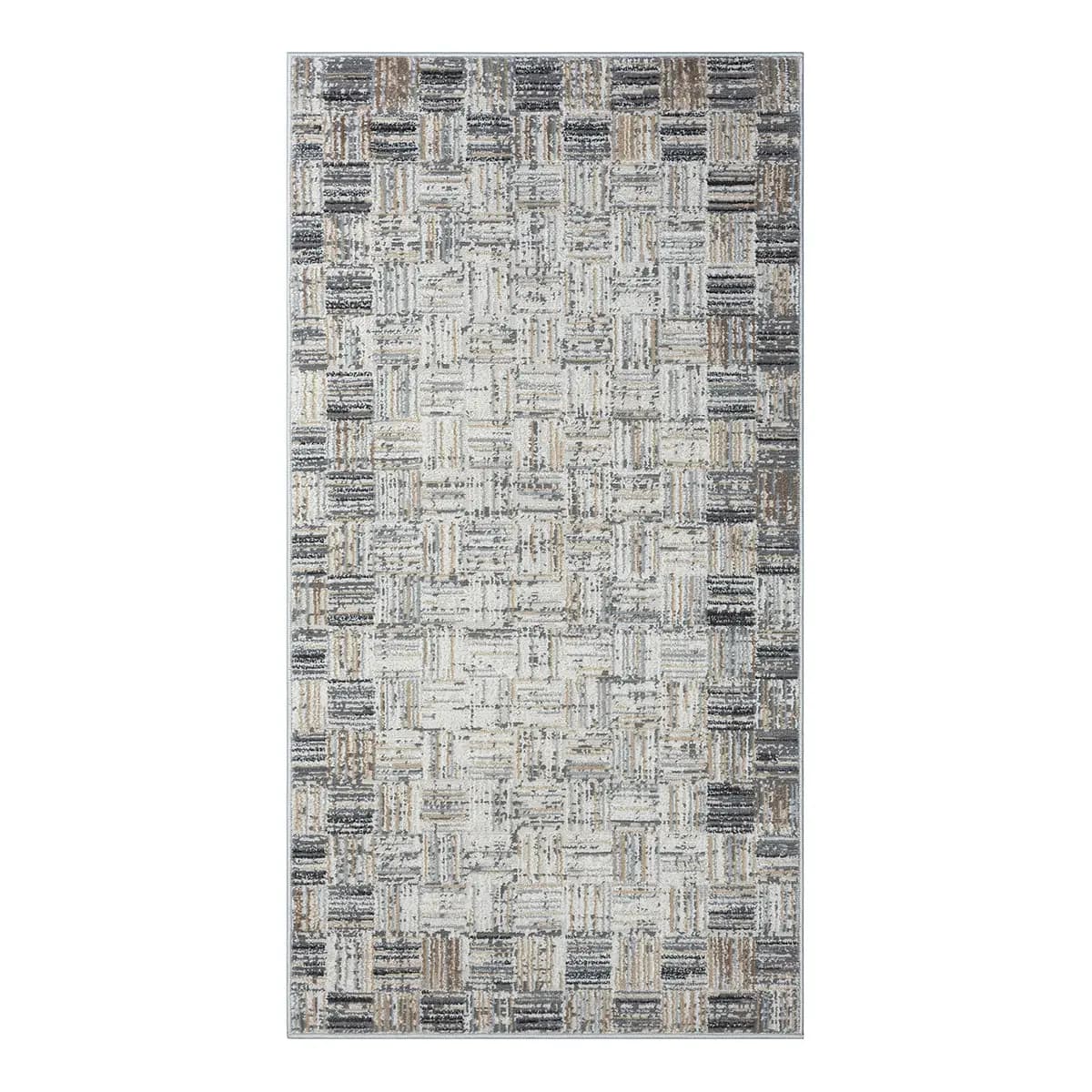 Kurzflorteppich Grau 80 x 150cm Mischgewebe | Grau