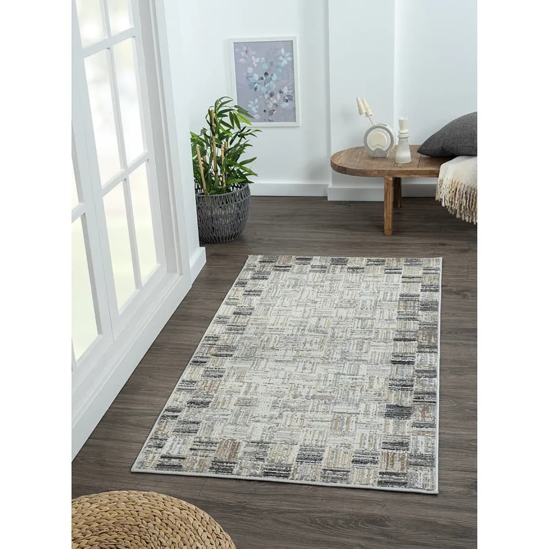 Kurzflorteppich Grau 80 x 150cm Mischgewebe | Grau