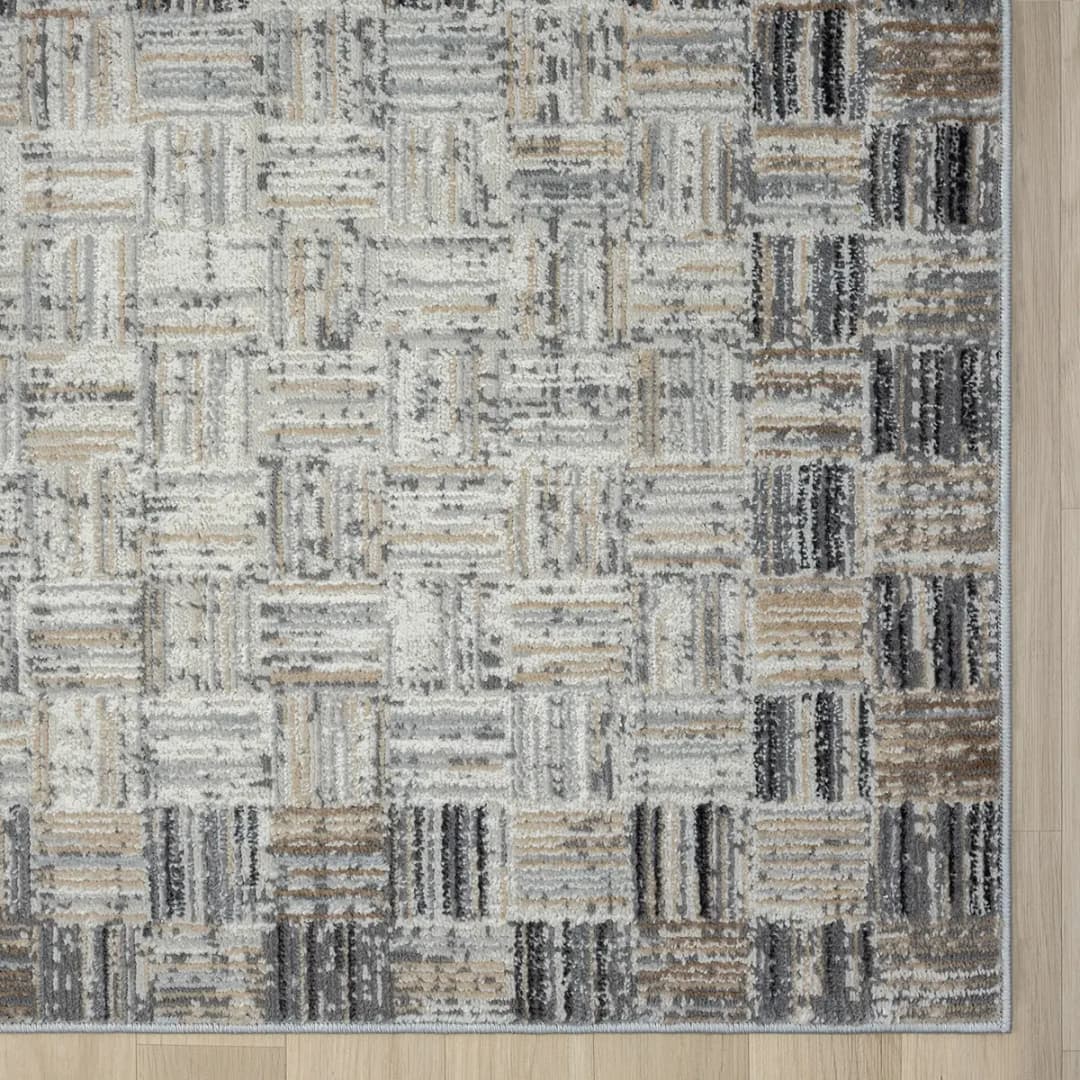 Kurzflorteppich Grau 80 x 150cm Mischgewebe | Grau