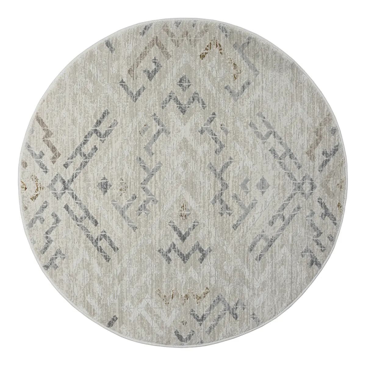 Kurzflorteppich Beige 120 x 120cm Mischgewebe | Beige