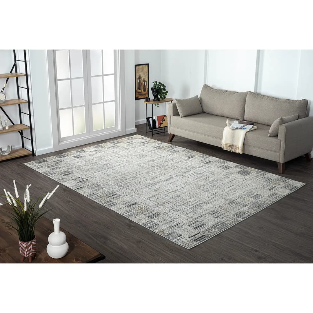 Kurzflorteppich Grau 200 x 290cm Mischgewebe | Grau