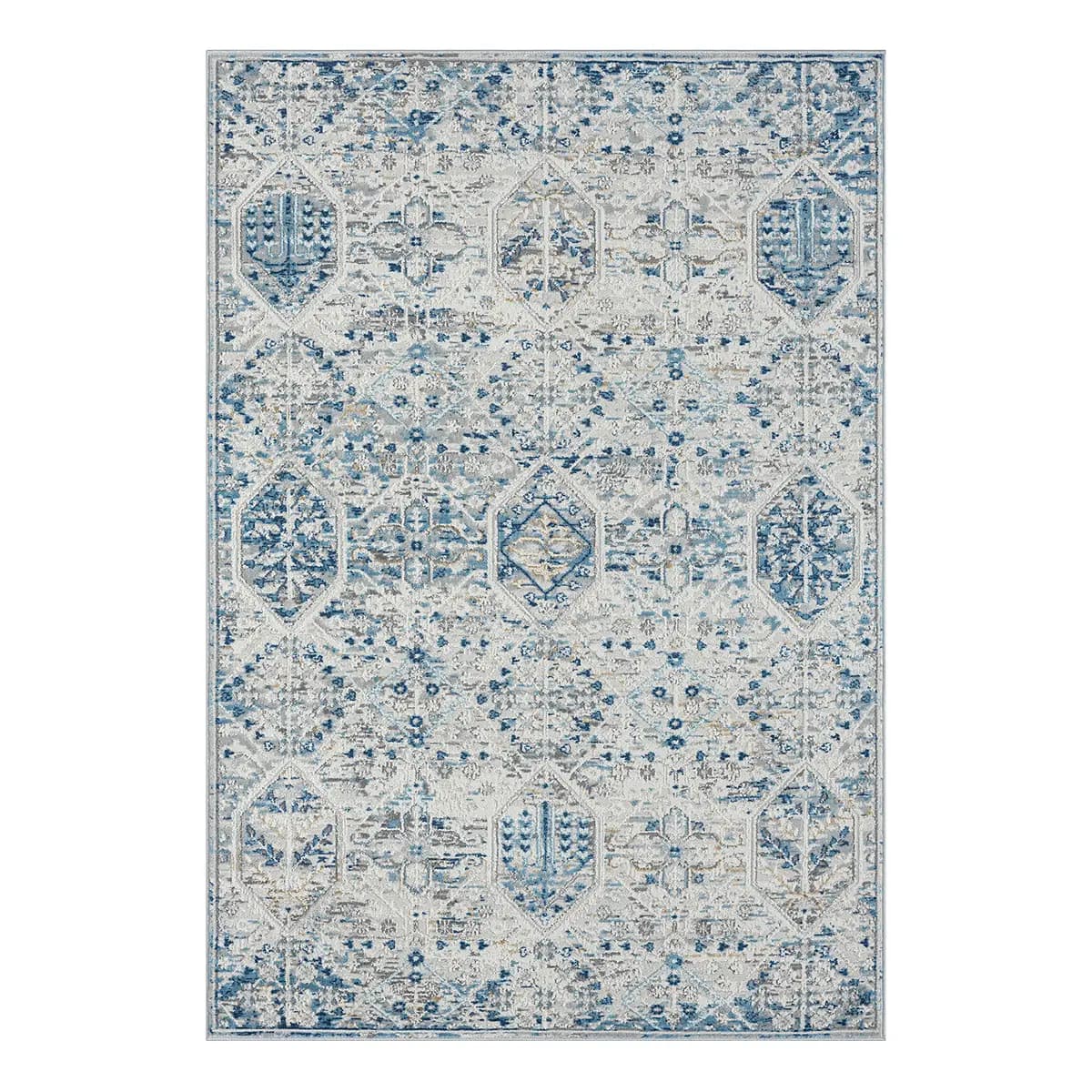 Kurzflorteppich My Heriz II Beige 160 x 230cm Mischgewebe