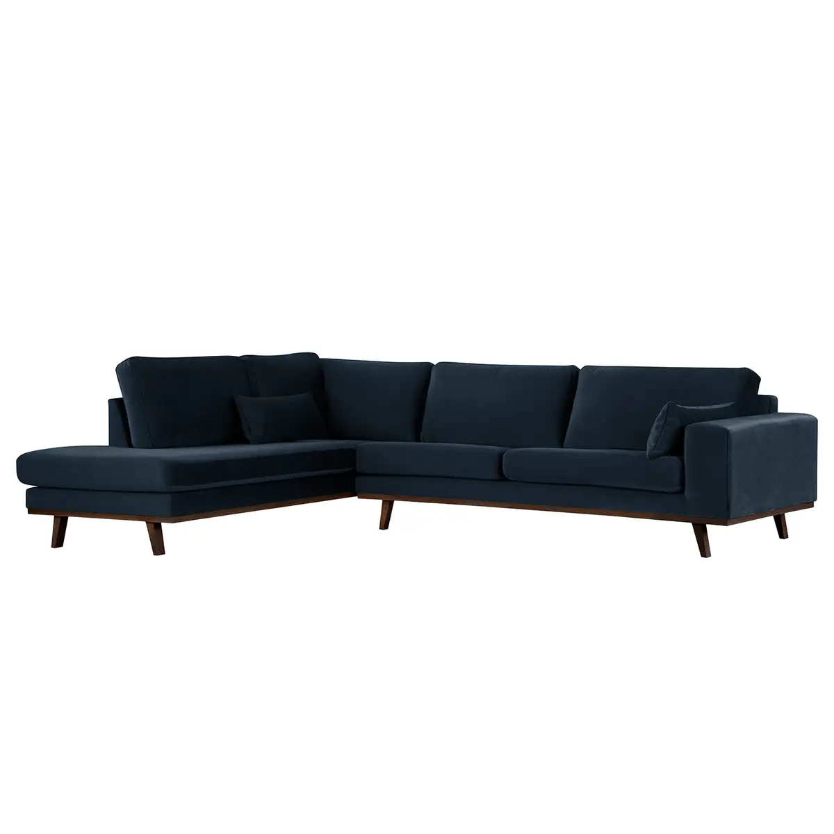Ecksofa mit Ottomane Sadia | Blau