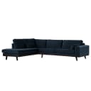 Ecksofa mit Ottomane Sadia | Blau