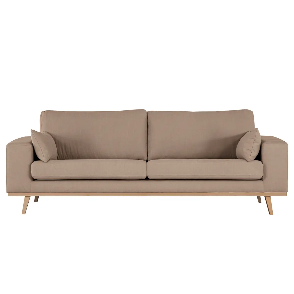 2-Sitzer Sofa Braun/Taupe Baumwollstoff Vele | Braun
