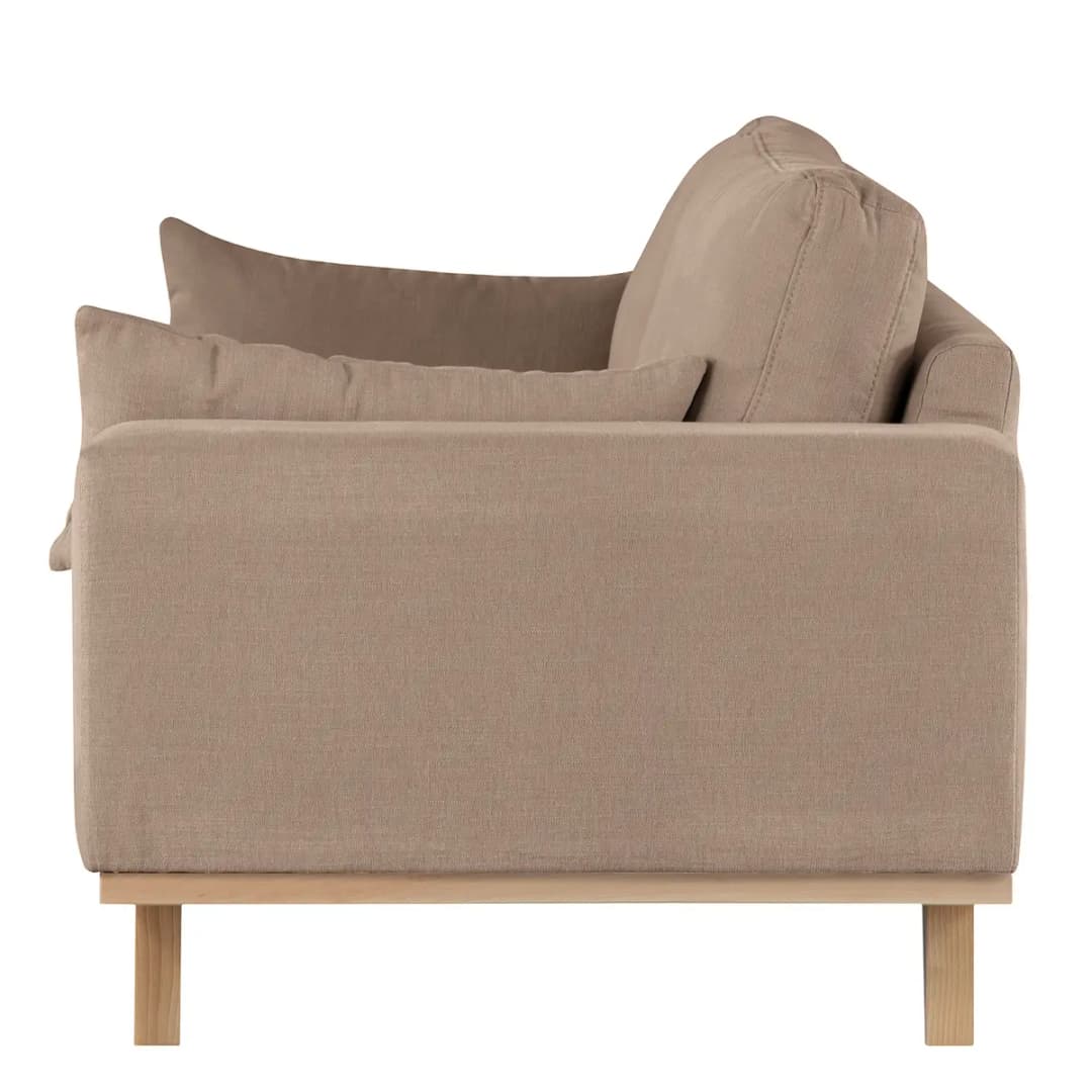 2-Sitzer Sofa Braun/Taupe Baumwollstoff Vele | Braun