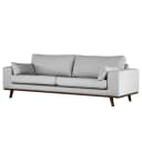 3-Sitzer Sofa Grau/Hellgrau Strukturstoff Otrera | Grau