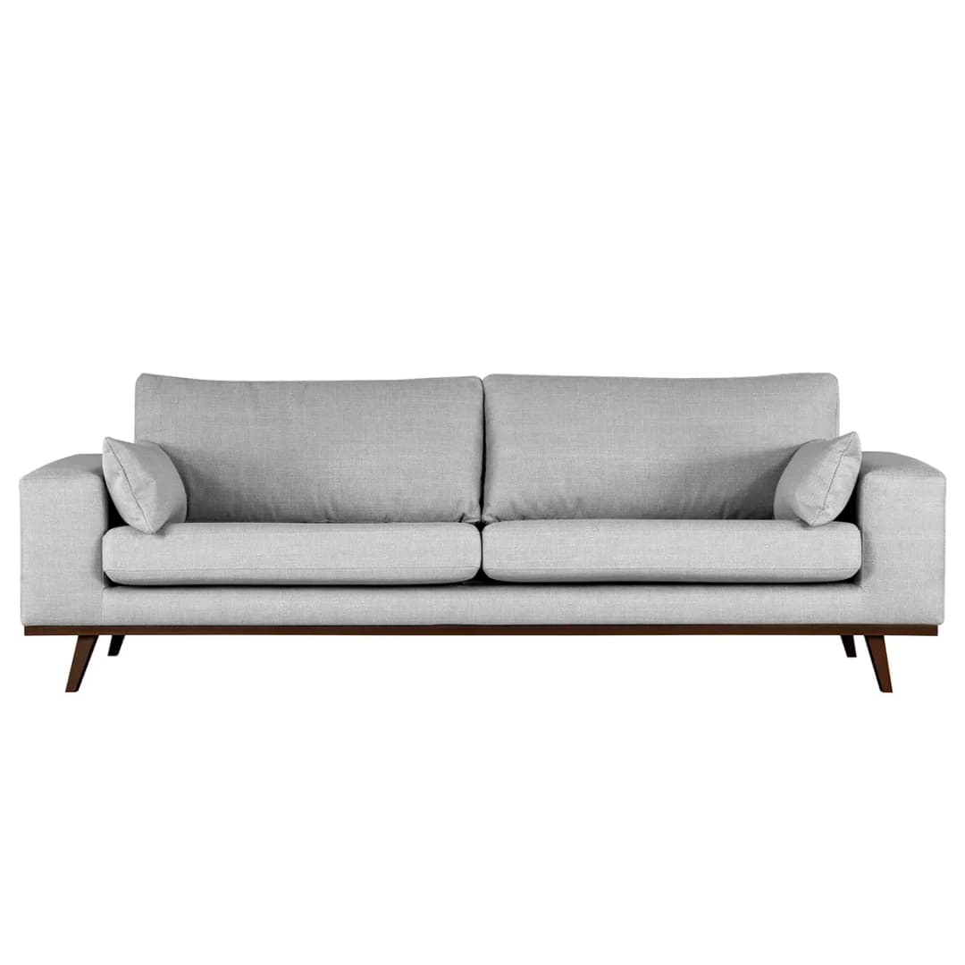 3-Sitzer Sofa Grau/Hellgrau Strukturstoff Otrera | Grau