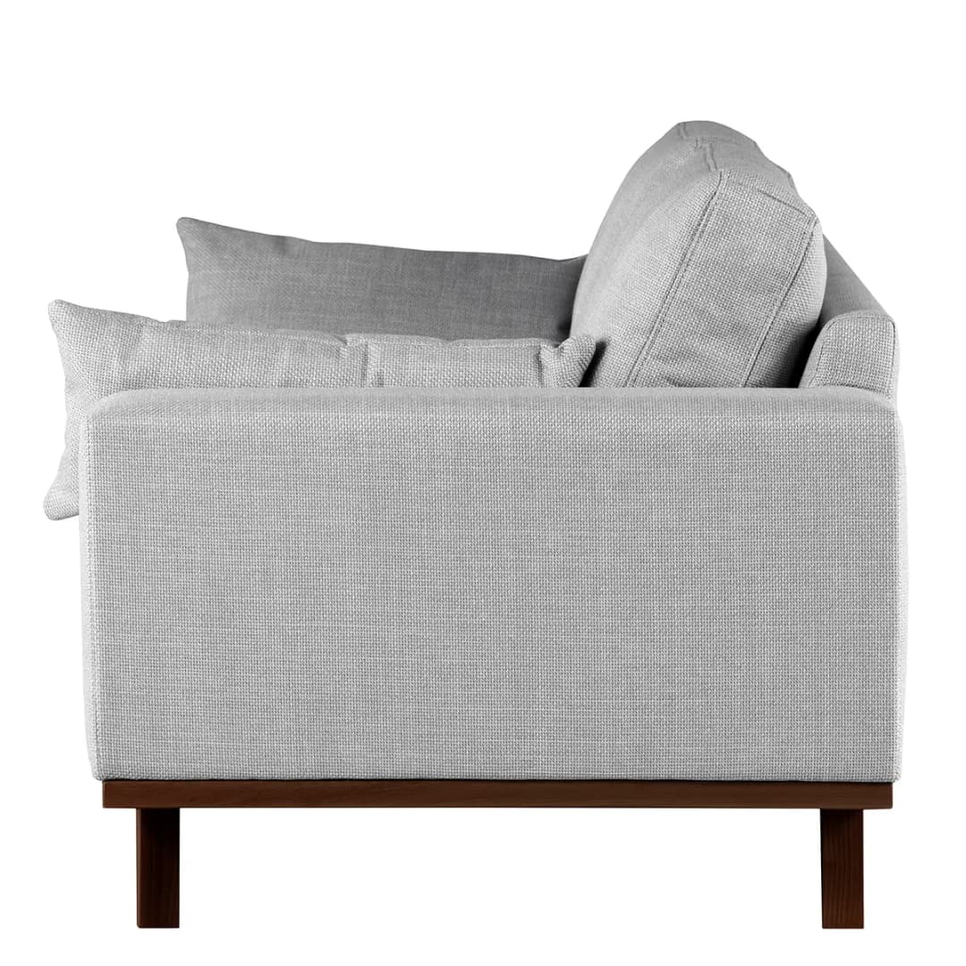 3-Sitzer Sofa Grau/Hellgrau Strukturstoff Otrera | Grau