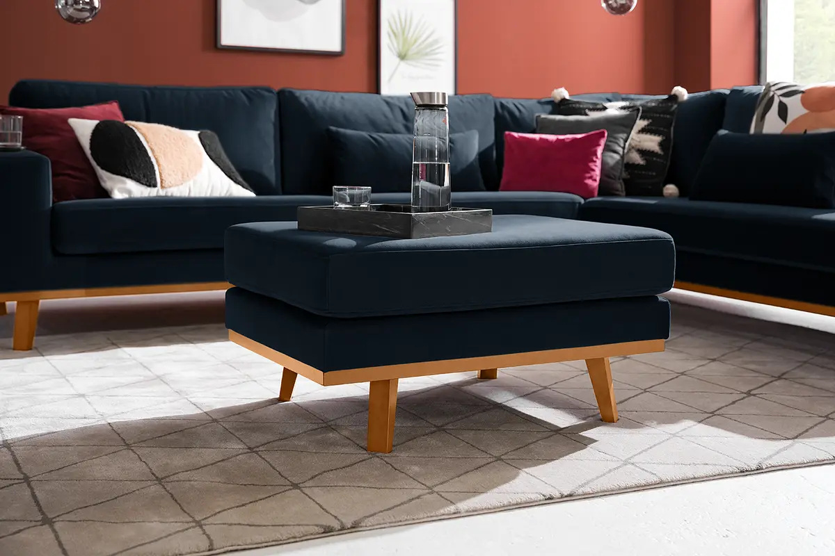 Polsterhocker Sadia | Blau