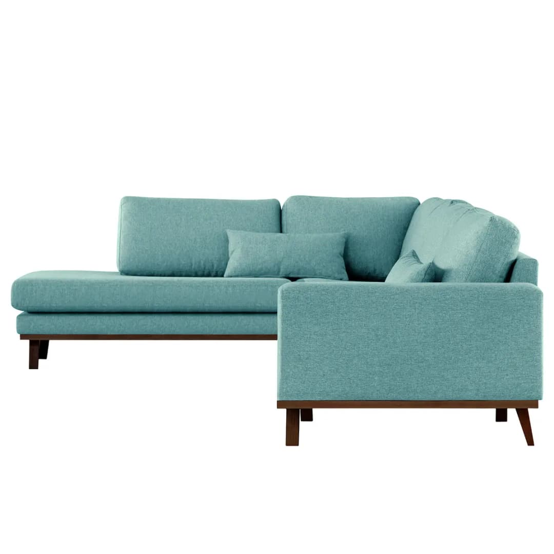 Ecksofa mit Ottomane Lark | Blau