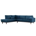 Ecksofa mit Ottomane Vele | Blau