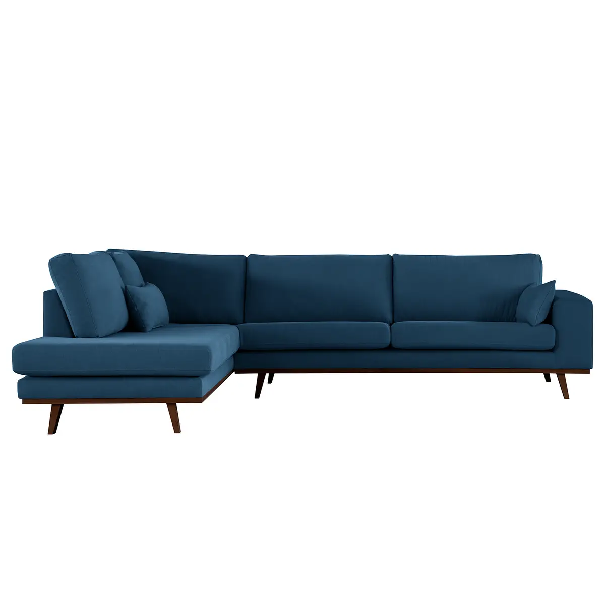 Ecksofa mit Ottomane Vele | Blau