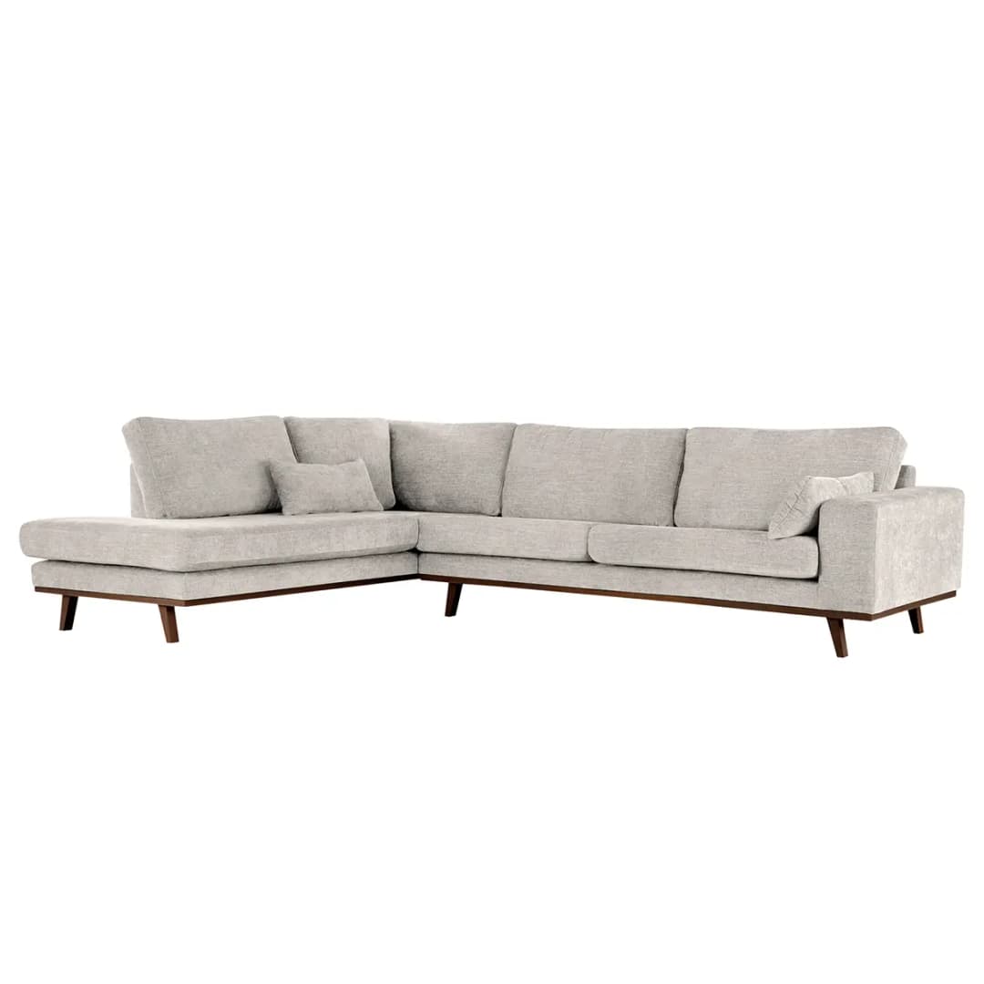 Ecksofa mit Ottomane Cieli | Grau