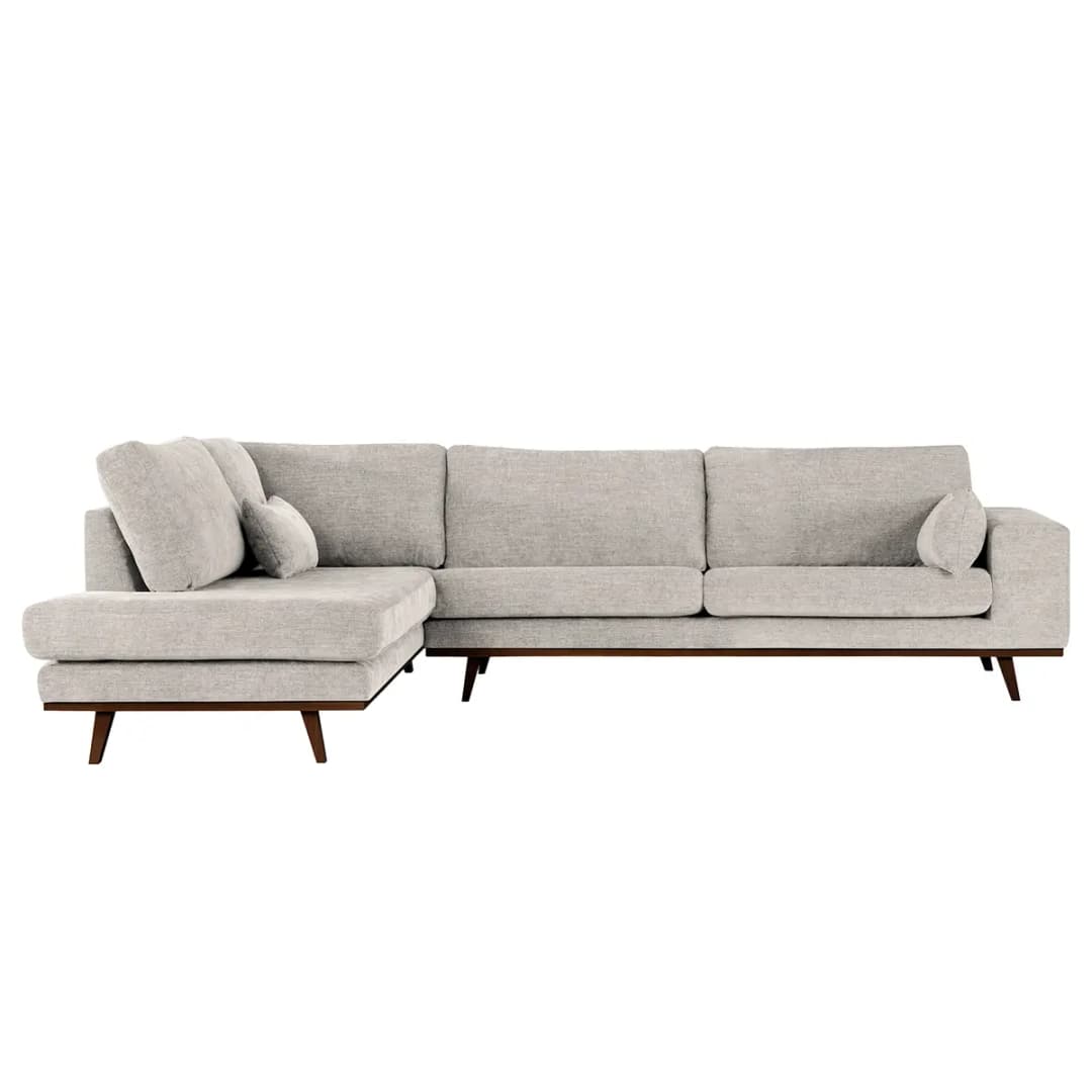 Ecksofa mit Ottomane Cieli | Grau