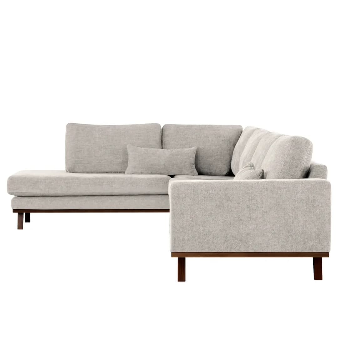 Ecksofa mit Ottomane Cieli | Grau