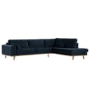 Ecksofa mit Ottomane Sadia | Blau
