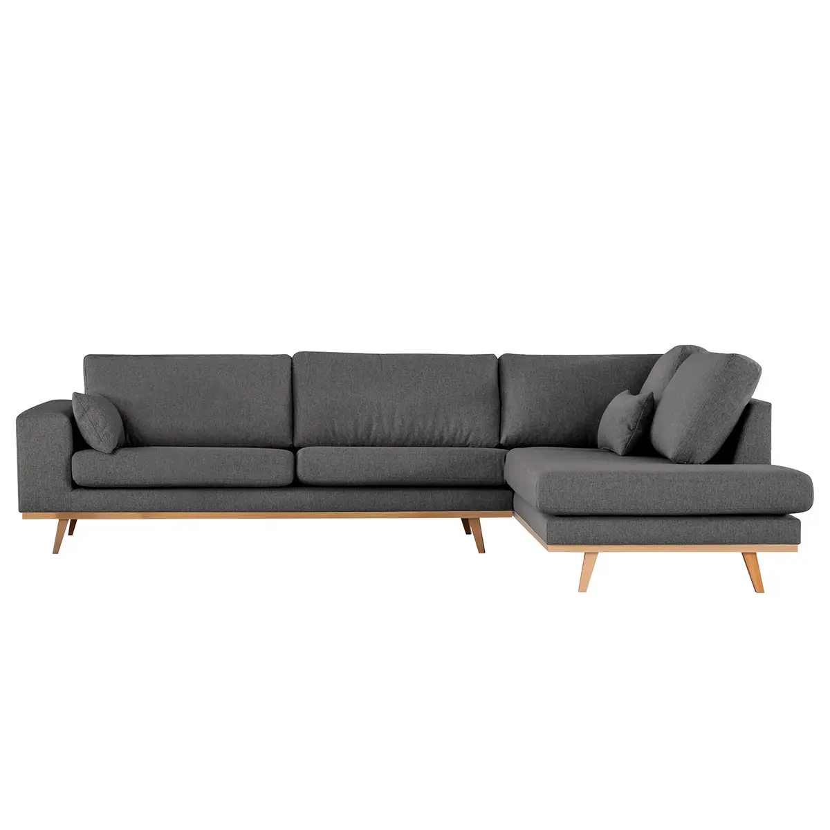 Ecksofa mit Ottomane Lark | Grau