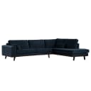 Ecksofa mit Ottomane Sadia | Blau