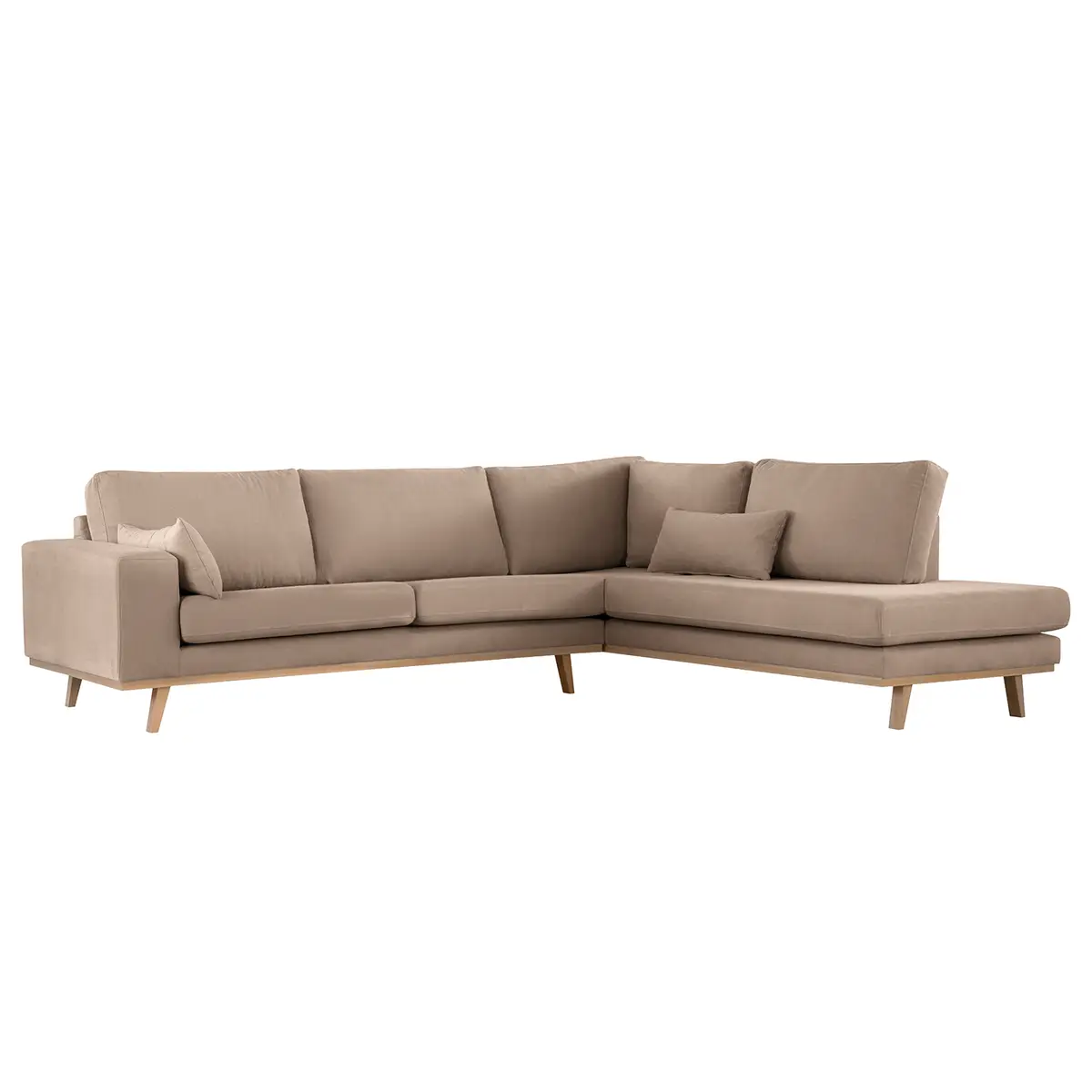 Ecksofa mit Ottomane Vele | Braun