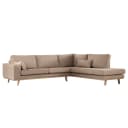 Ecksofa mit Ottomane Vele | Braun