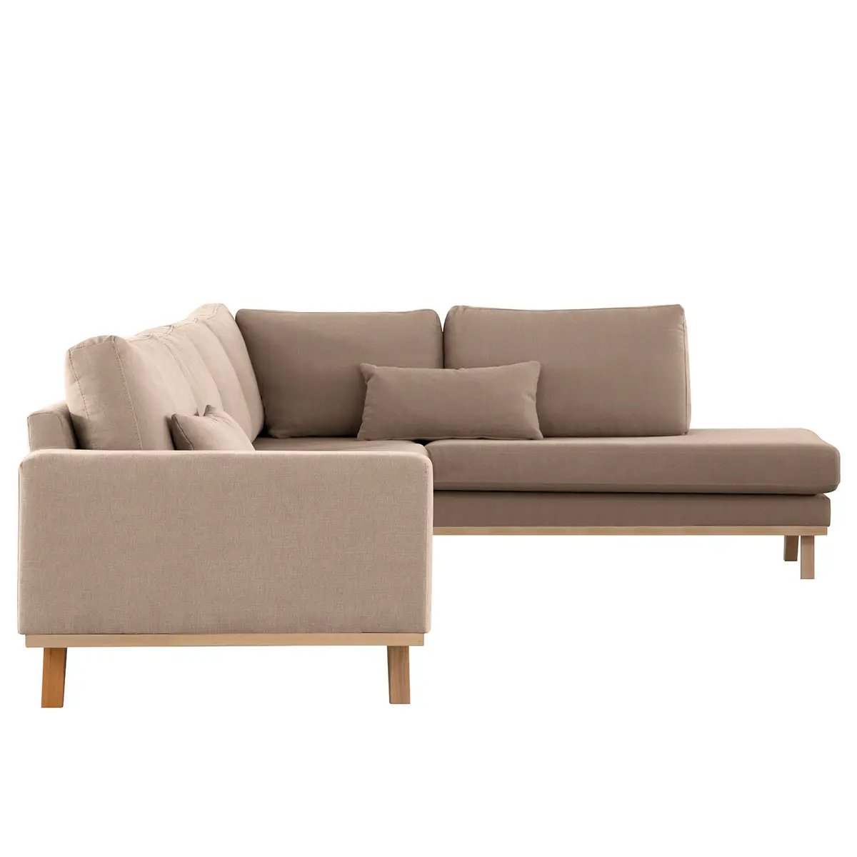 Ecksofa mit Ottomane Vele | Braun