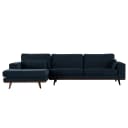 Ecksofa mit Longchair Sadia | Blau