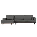 Ecksofa mit Longchair Lark | Grau
