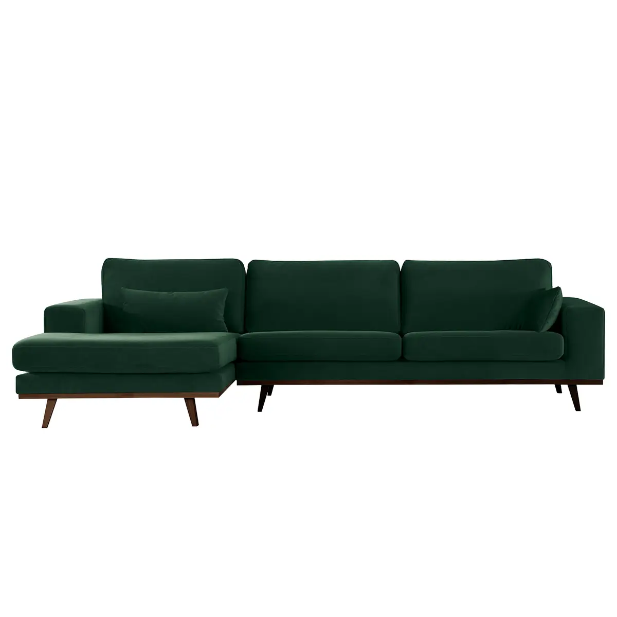 Ecksofa mit Longchair Sadia | Grün