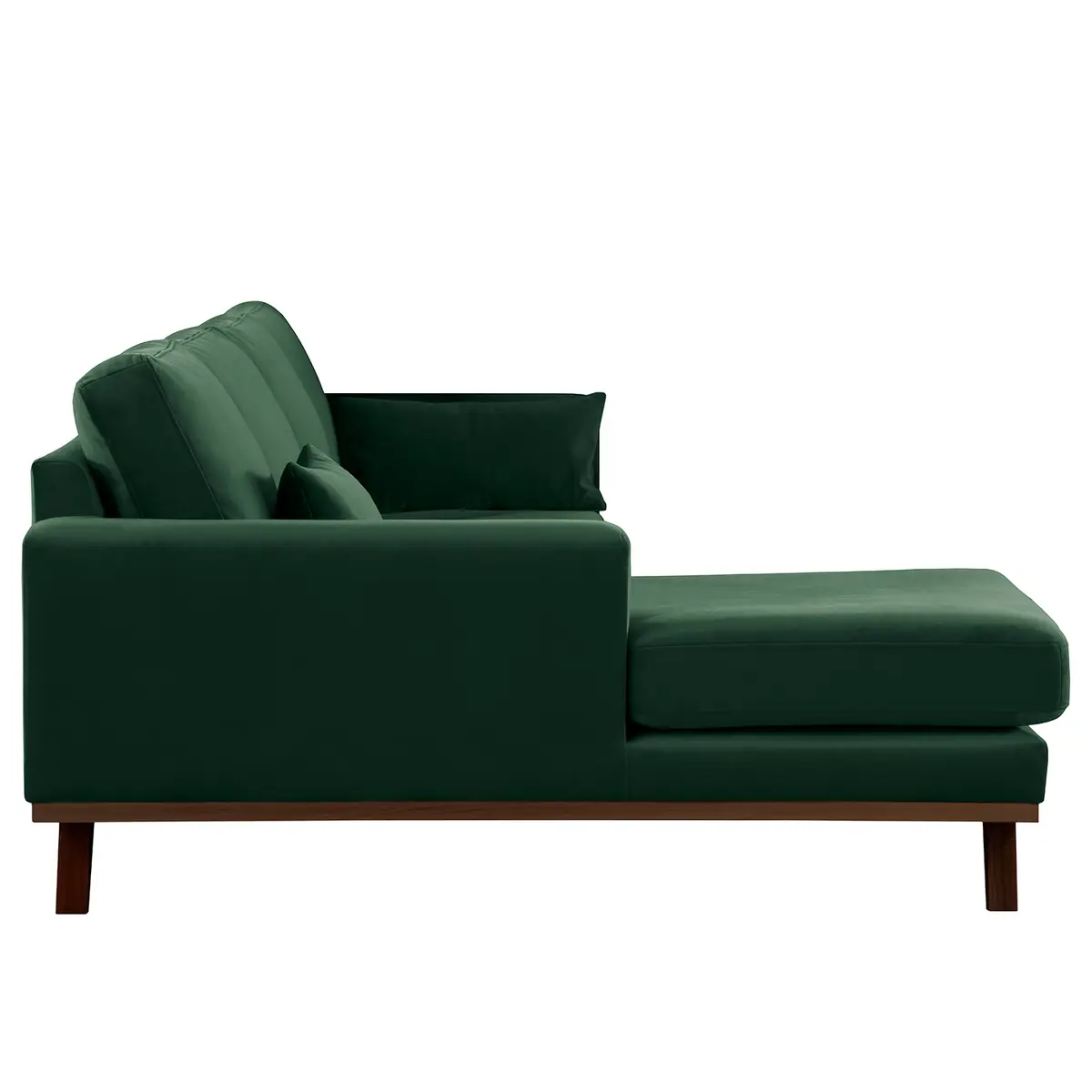 Ecksofa mit Longchair Sadia | Grün