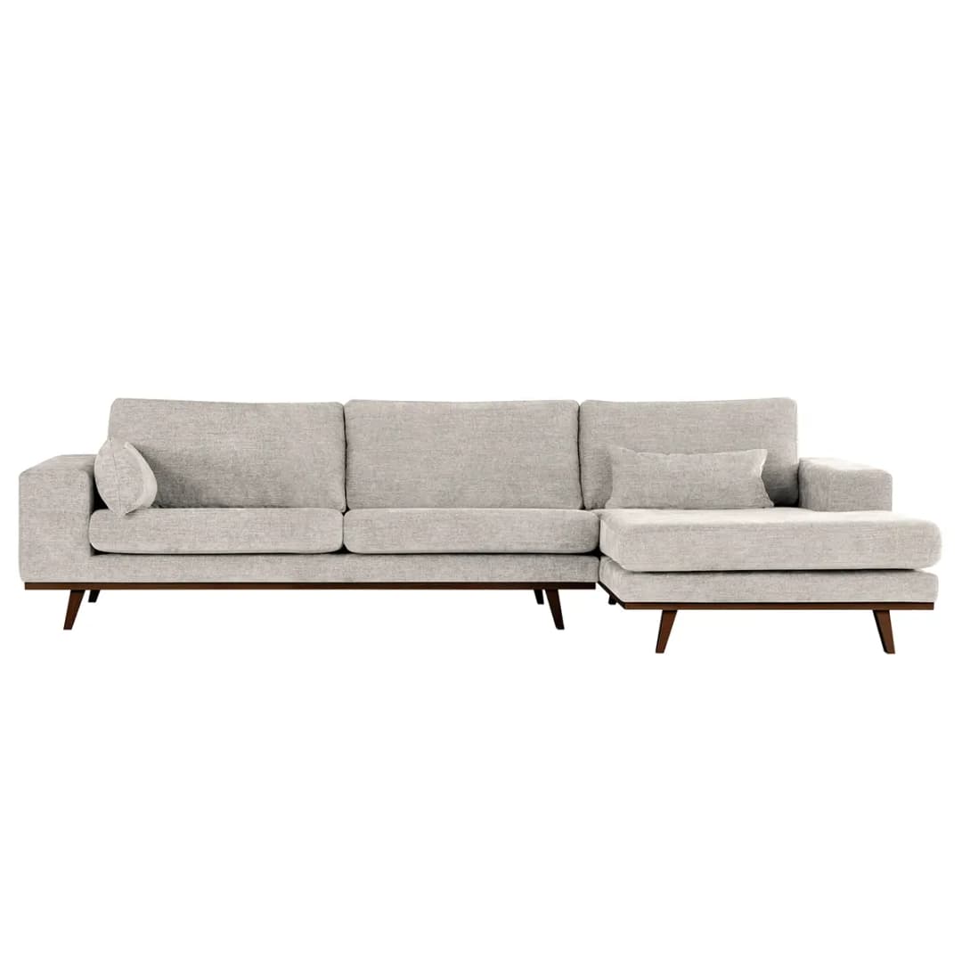 Mørteens Ecksofa mit Longchair Cieli | Grau