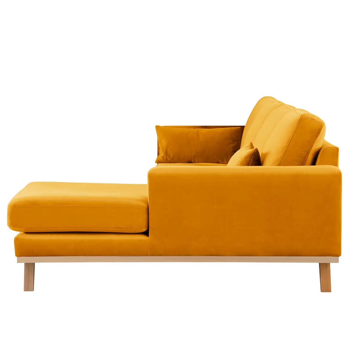 Ecksofa mit Longchair Sadia | Gelb