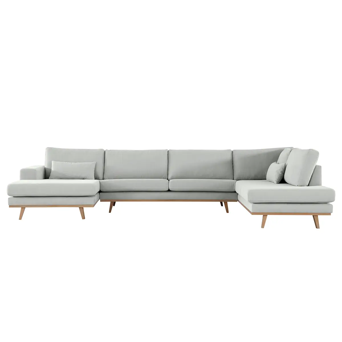 Wohnlandschaft Grau Baumwollstoff Vele | Grau