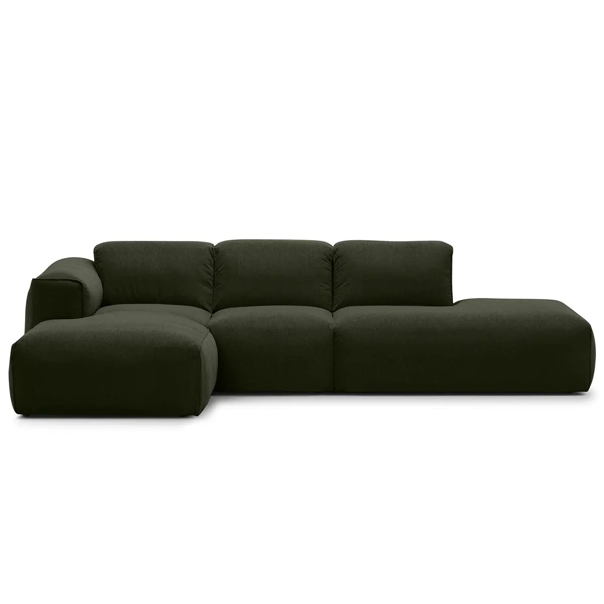 Ecksofa mit Chaiselongue Saia | Grün