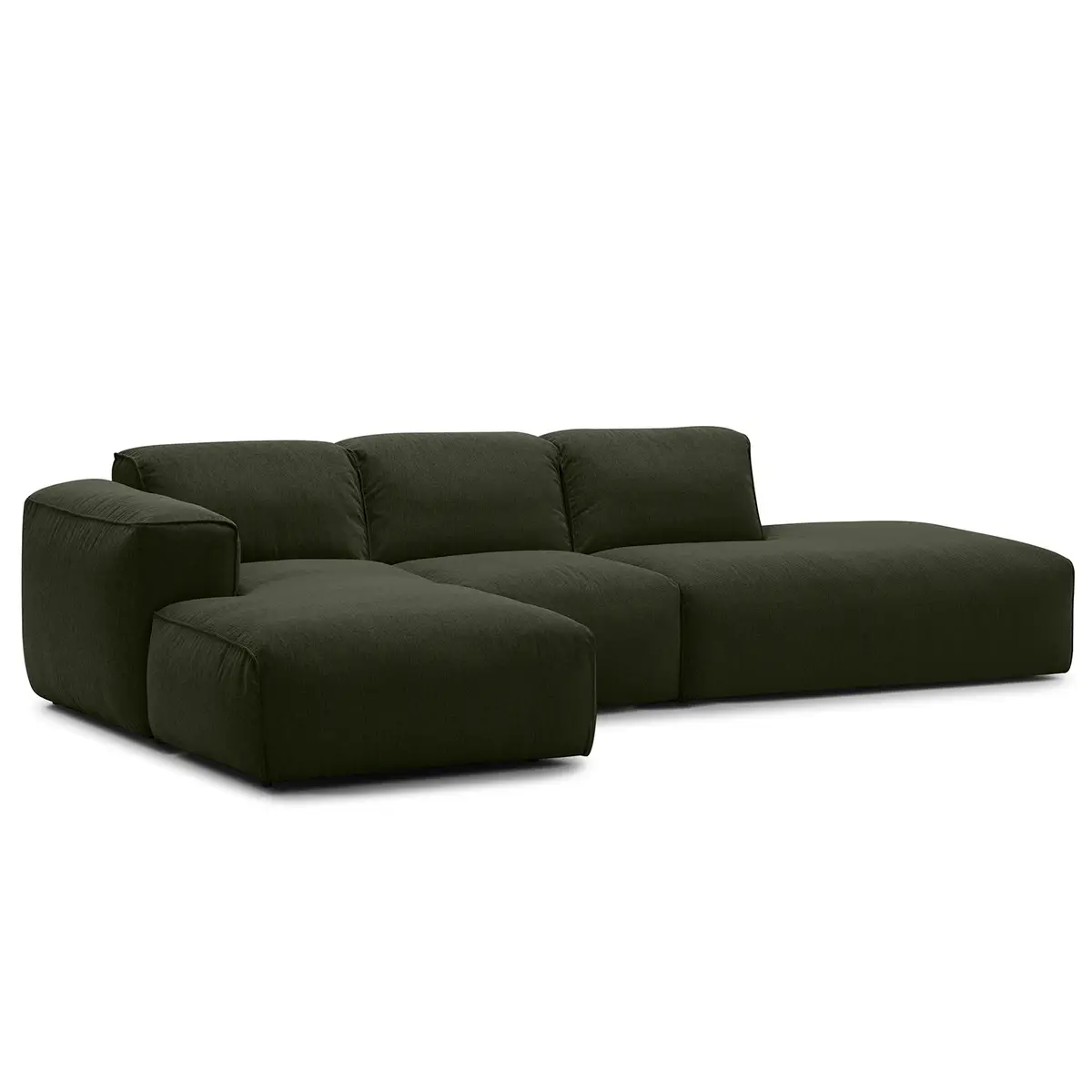 Ecksofa mit Chaiselongue Saia | Grün